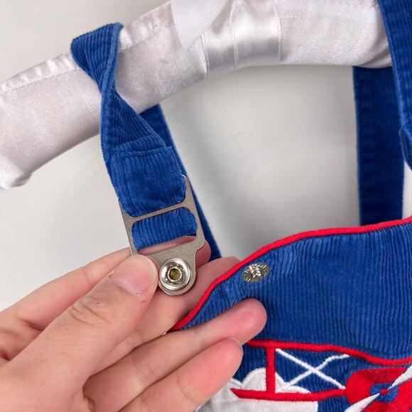 Vintage Blue Corduroy Airplane Overalls 12 Months - Picture 7 of 8